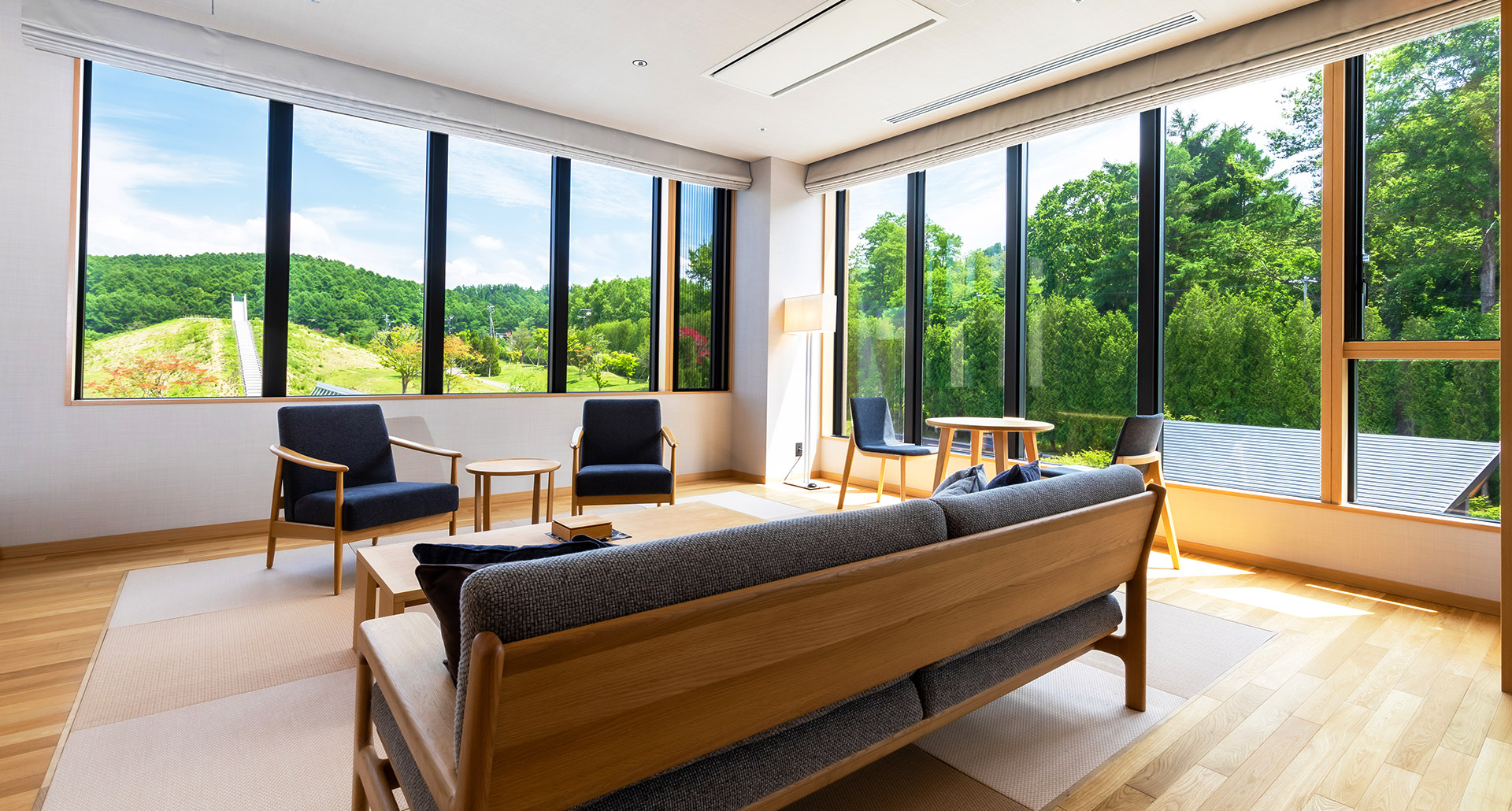 Hikari no Uta ryokan on the hillside above Lake Toya
