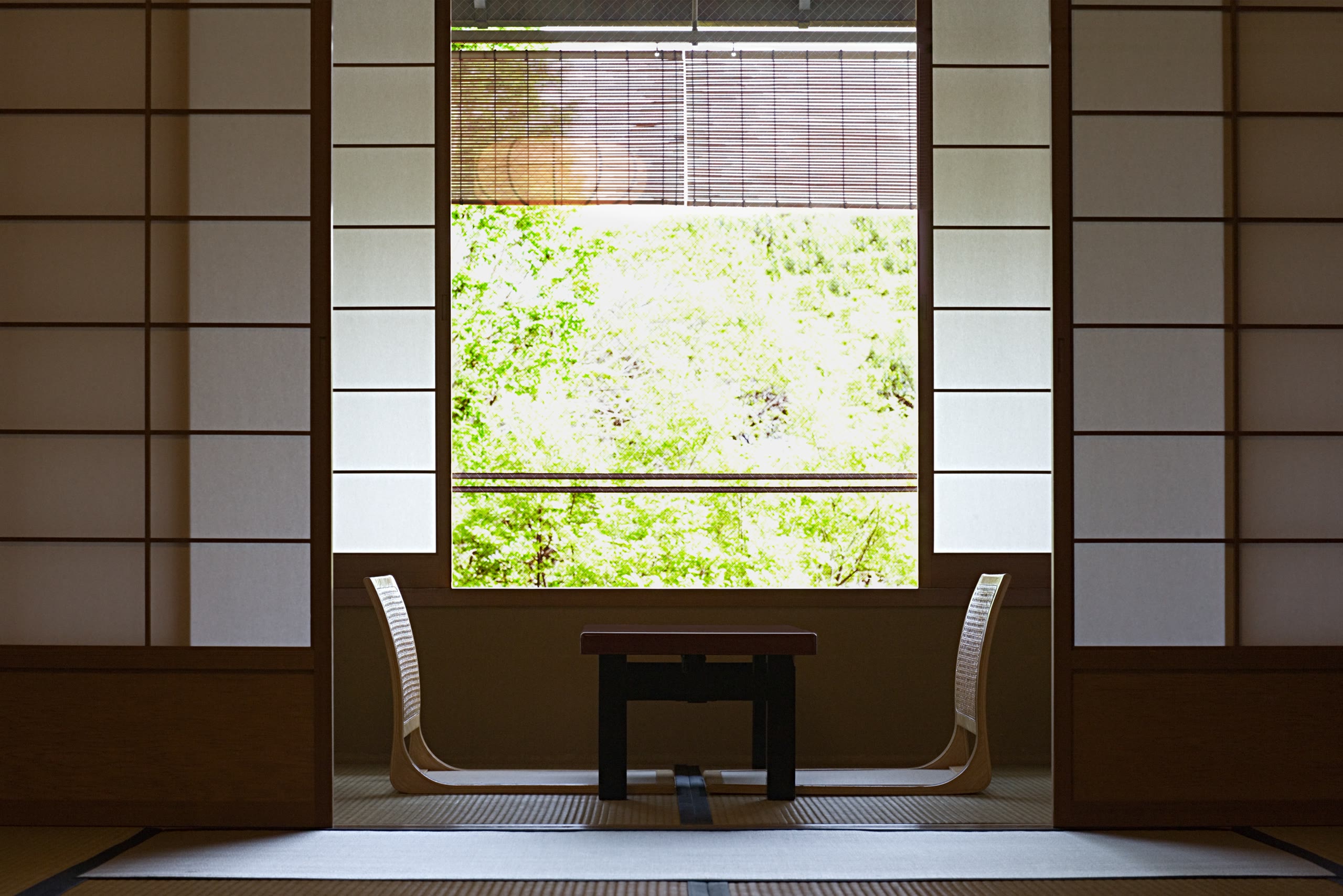 A tatami room with travel notes for the pre-journey welcome pack