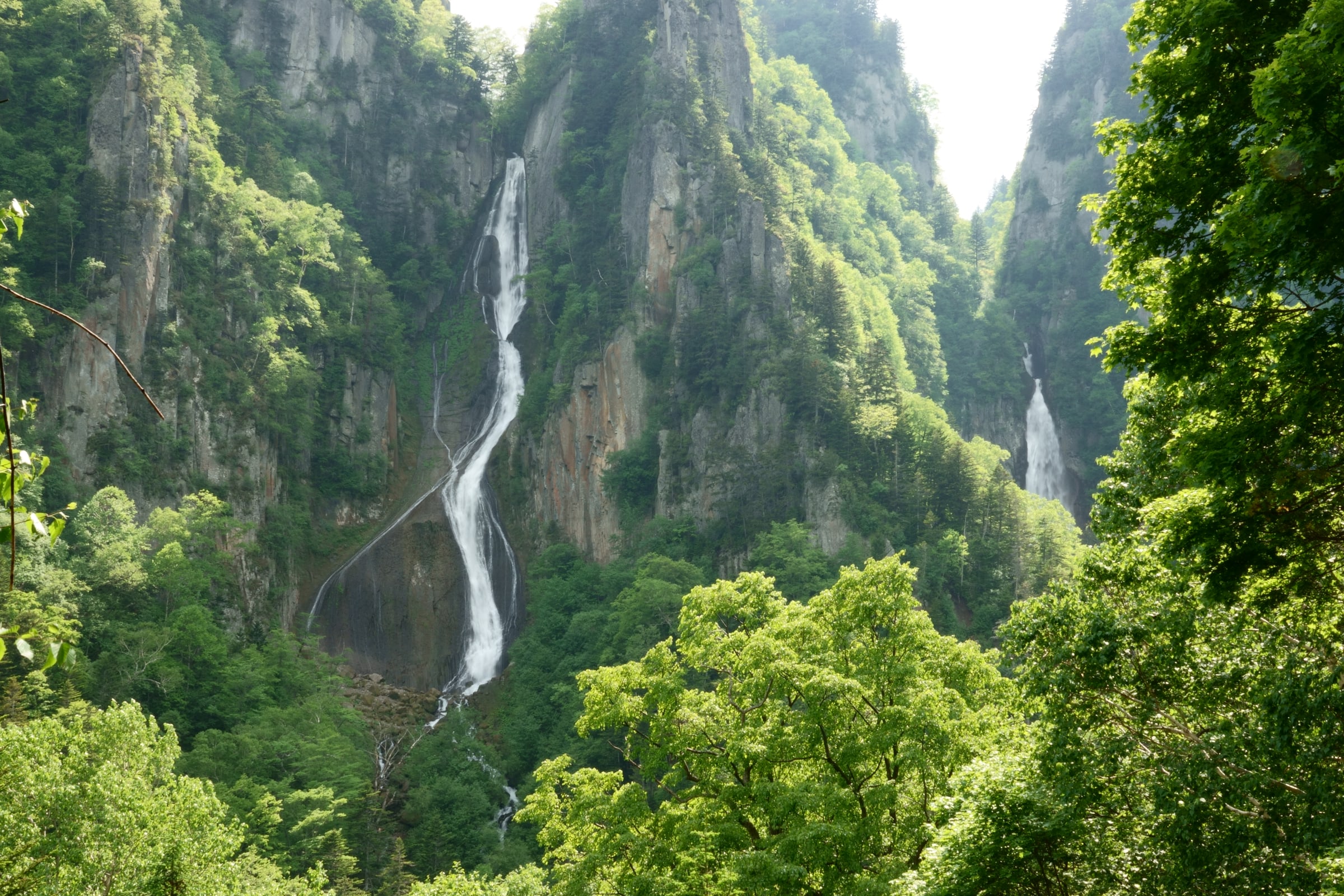 A waterfall in the Sounkyo gorge, Hokkaido