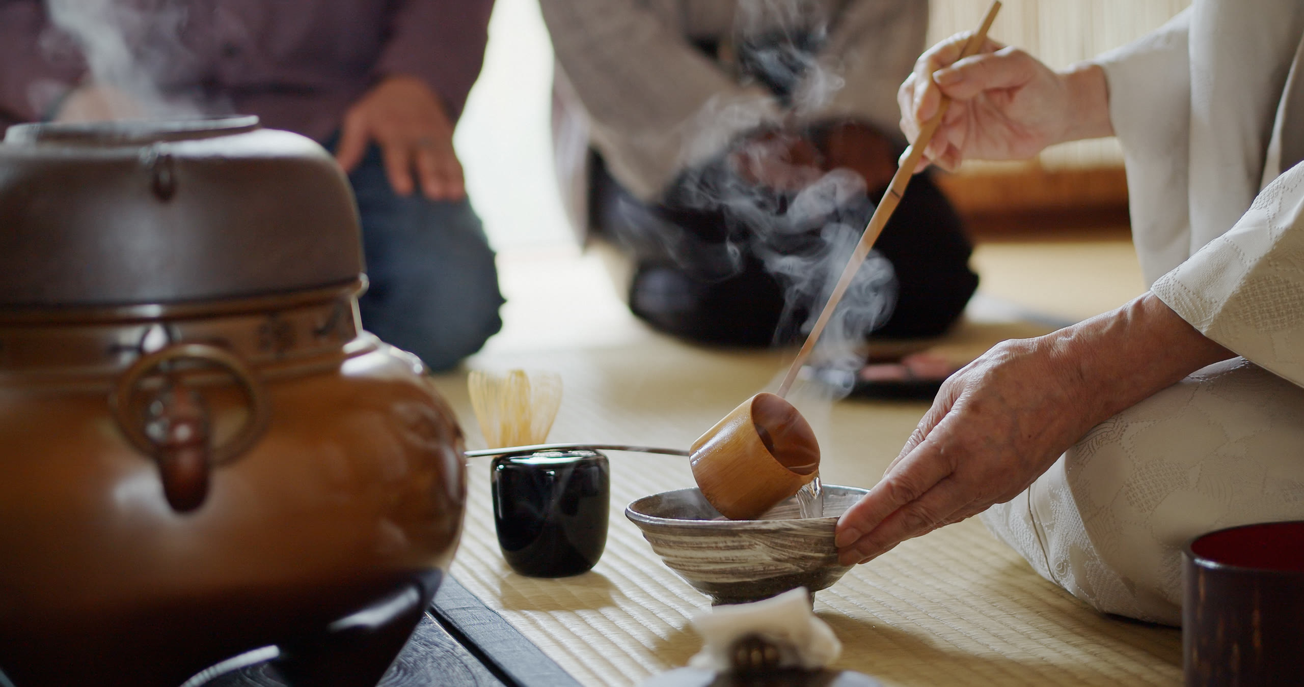 Steam rising from a cup of tea, Hokkaido